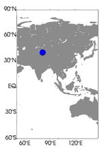 Location of the Tarim River