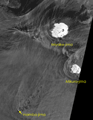PALSAR image observed with the fine bean single polarization (FBS) mode on June 12, 2006, around Miyake-jima of the Izu Island chain.