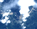 2006年7月25日にAVNIR-2が観測した鹿児島県薩摩川内市久住町