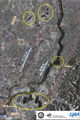 地球観測衛星「テラサー・エックス」(TerraSAR-X)搭載のXバンド合成開口レーダにより2011年7月30日8時28分(UTC)に観測した新潟県信濃川流域