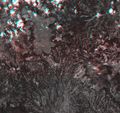 PRISM観測画像による阿蘇山の立体視画像(2006年3月23日)