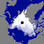 北極海の海氷　観測史上最少に