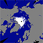 北極海の海氷　観測史上最小に　前回の最小値を1ヶ月早く更新　初の400万km<sup>2</sup>割れへ