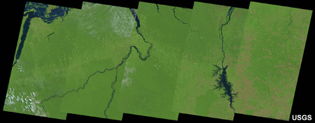 ランドサット衛星がとらえたアマゾン森林伐採(2000年代)