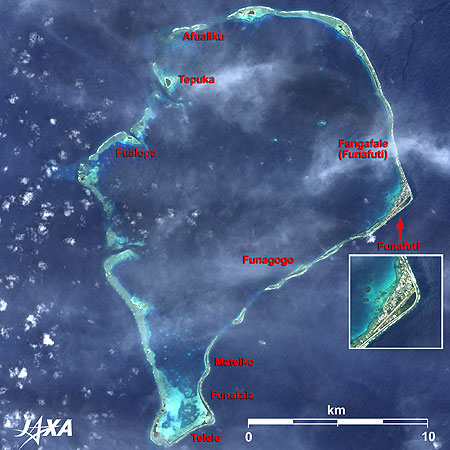 Enlarged Image of Funafuti Atoll