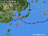 Weather chart around Japan at 12 (UTC) of the same day.