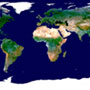 What color is the Earth's surface?- Cloud-free global land-surface images from GLI. - 