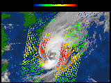 Typhoon Violet at Japan