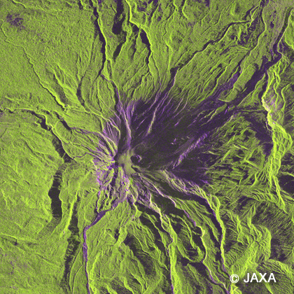 The PALSAR-2 image of Mt. Calbuco volcano.