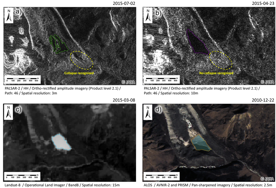 Fig.2: Temporal outline difference of Lake A.