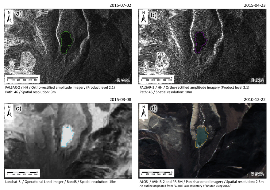 Fig.3: Temporal outline difference of LakeB.