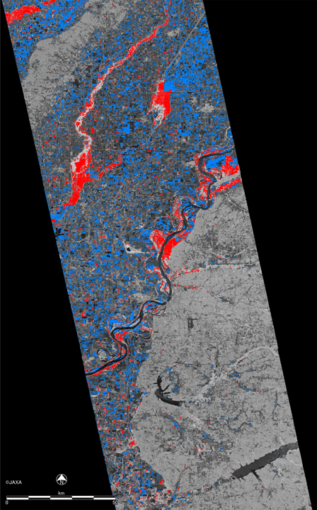 Fig.3: Estimated inundation map on Jan 6, 2016.