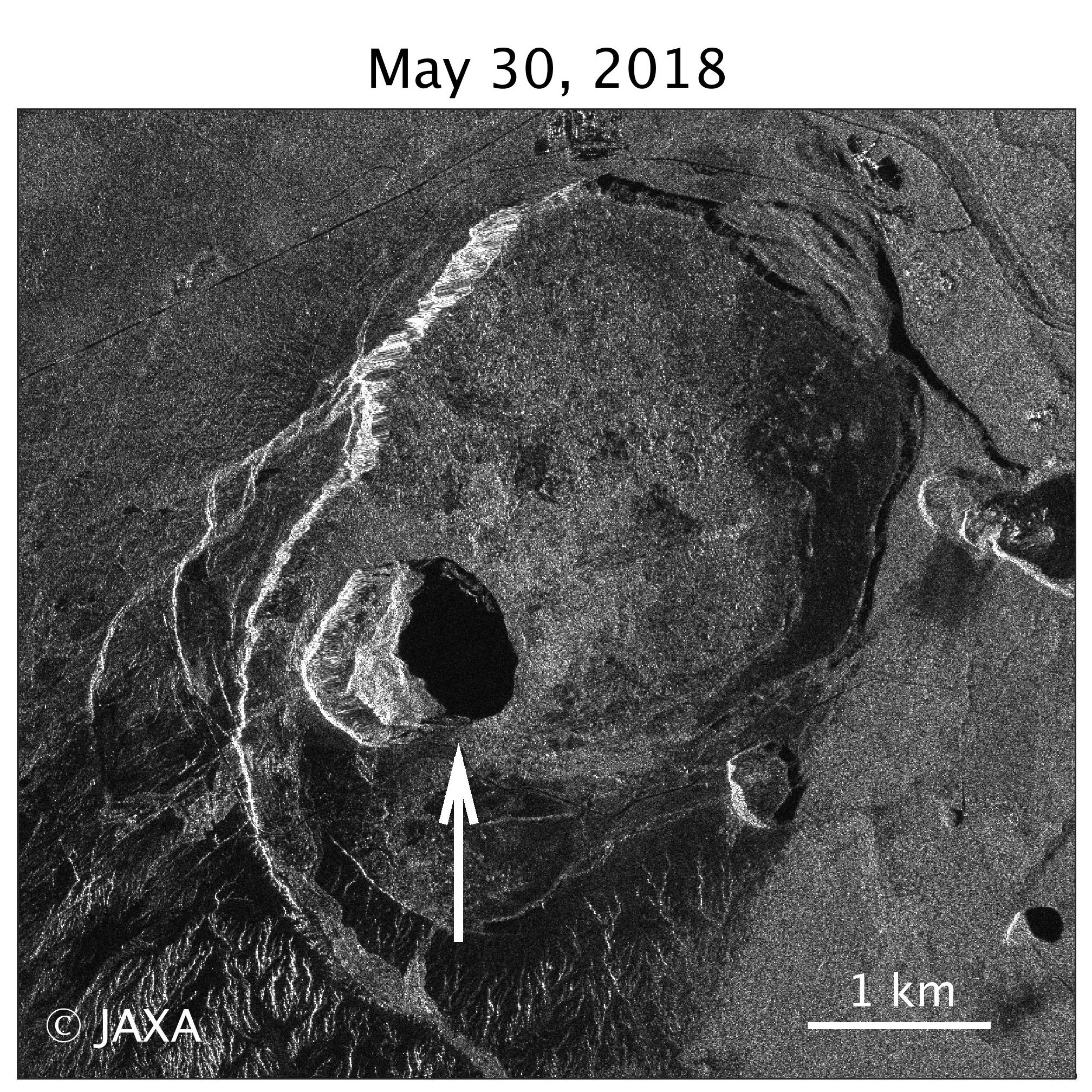 図7(右):2018年5月17日の強度画像（HH偏波）