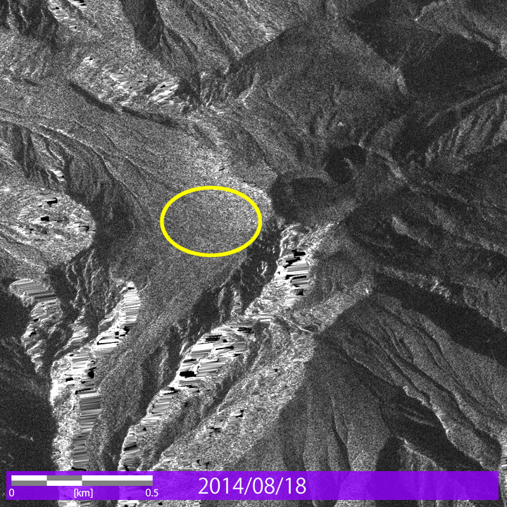 Ontake volcano observed by ALOS-2/PALSAR-2 in 18 Aug. 2014 (before eruption).