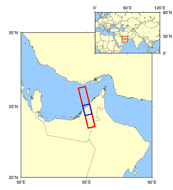 Figure 1. Data acquisition area