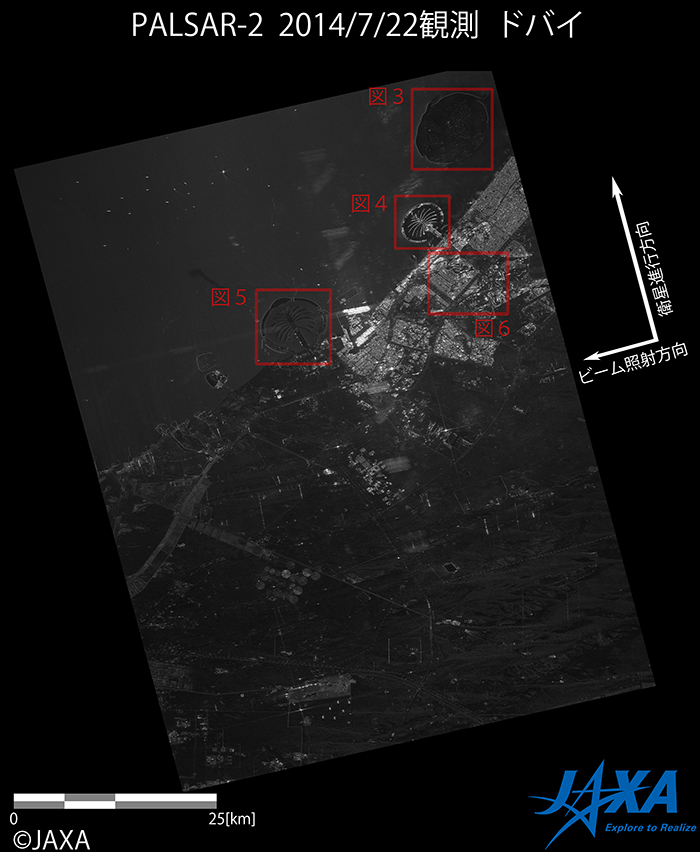 Figure 2. PALSAR-2 image over Dubai City