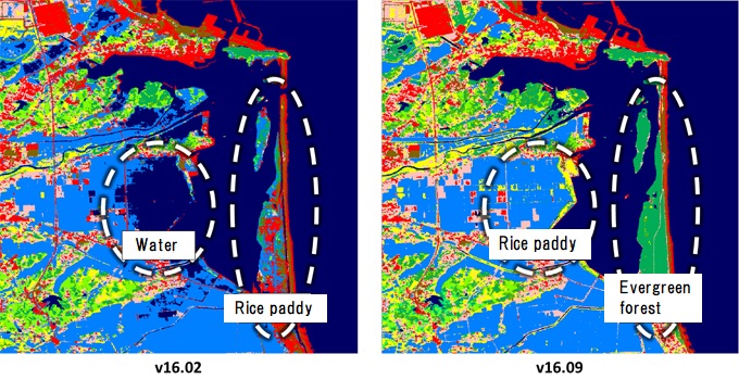 Figure 2: Changes after the removal of the image affected by the earthquake