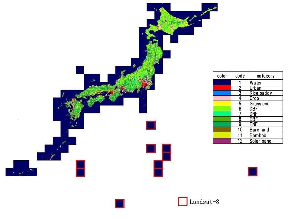 Figure 1: HRLULC map throughout Japan (Ver.21.03)