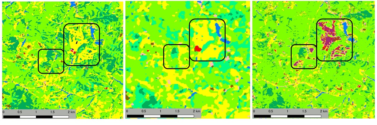 Figure 3: Land cover change from grassland to solar panel