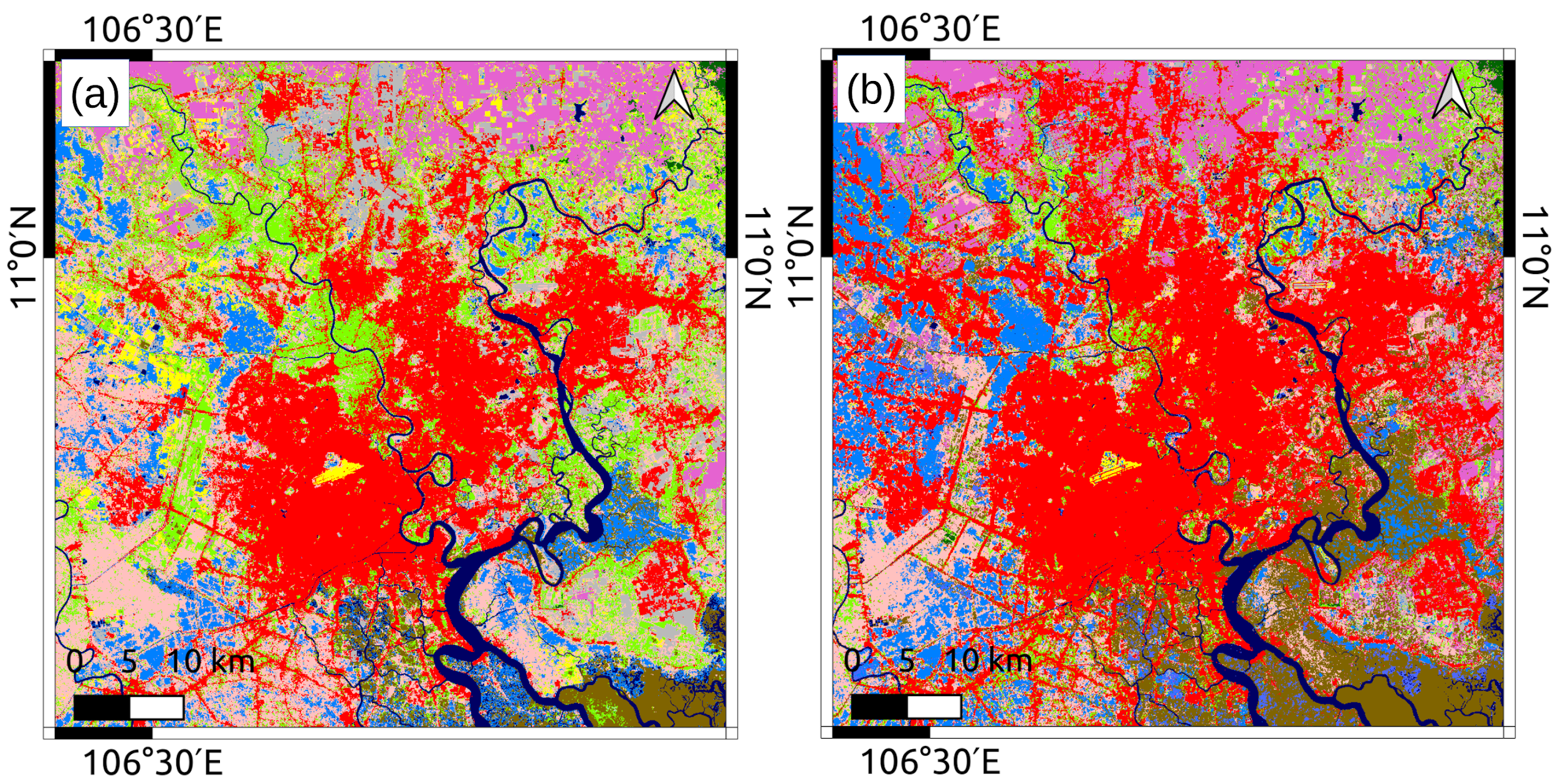 Figure 2: The urban expansion