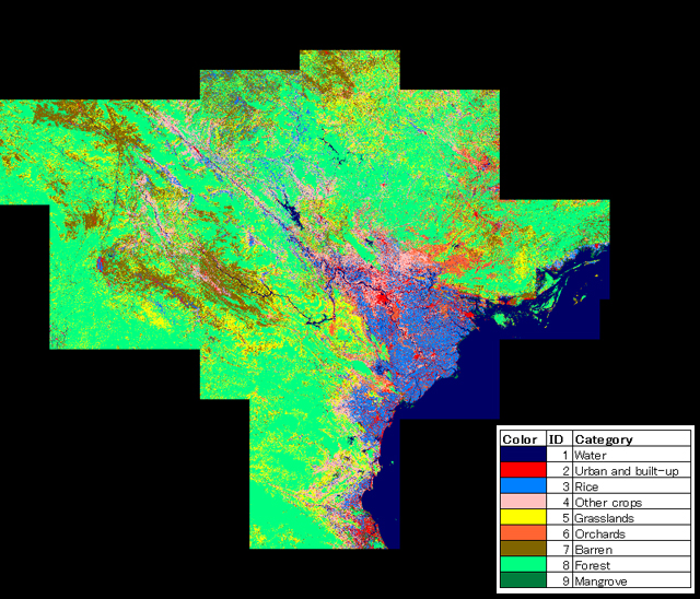 Figure 2: HRLULC map in the northern part of Vietnam (2007).