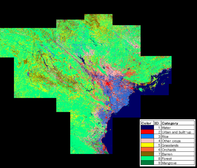 Figure 1: HRLULC map in the northern part of Vietnam (2015).