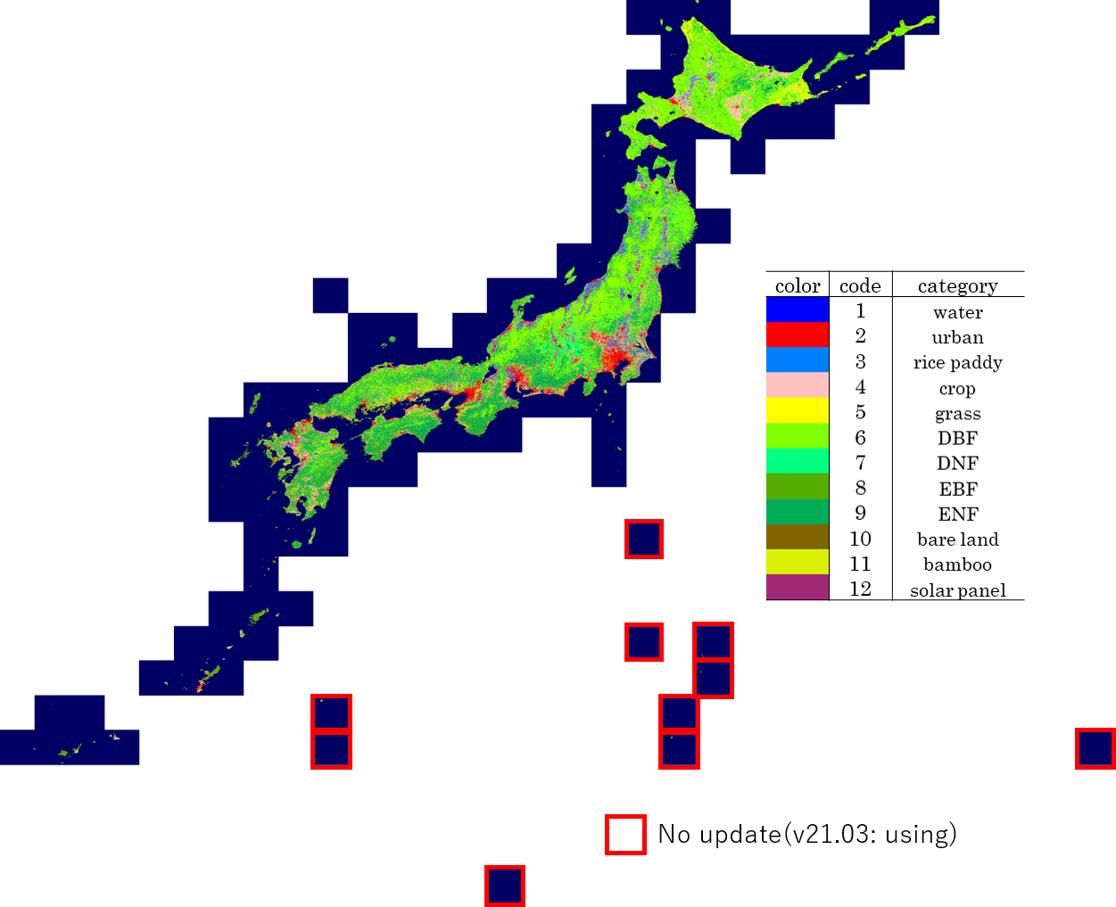 Figure 1: The overview of HRLULC map (Ver.21.11)