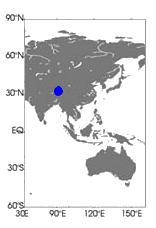 Location of the Tibetan Plateau