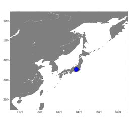 Location of Mt. Fuji