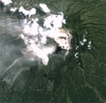 Mt. Merapi volcano, Indonesia observed by AVNIR-2 on Jun. 10, 2006.