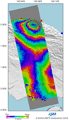 PALSAR Interferogram of the northwestern coast of New Guinea Island, Indonesia.