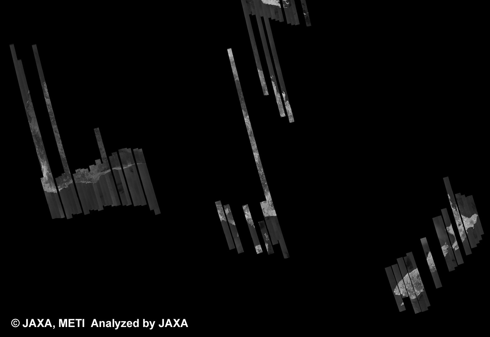 Fig. 9: PALSAR 500m Browse Mosaic (FBS/HH) of AUSTRALIA for cycle34 (Mar. 15, 2010 ~ Apr. 29, 2010).