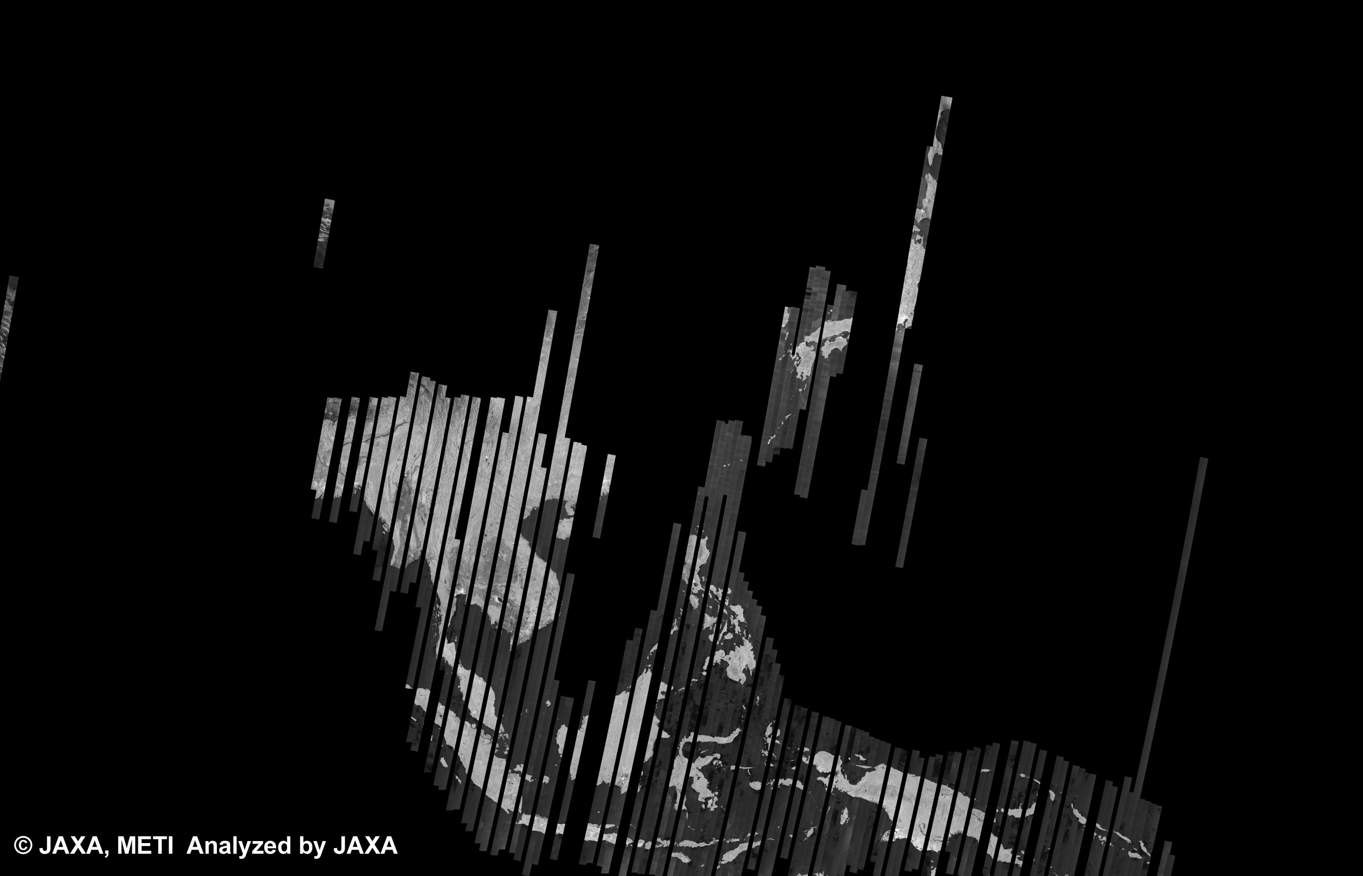 Fig. 5: The 500m Browse Mosaic (FBS/HH Descending) of ASIA for cycle40 (Dec. 16, 2010 ~ Jan. 30, 2011).