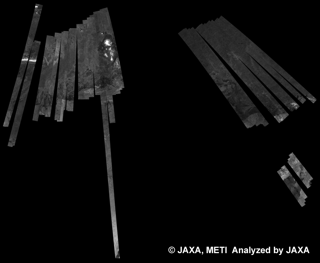 Fig. 1: PALSAR 500m Browse Mosaic of Siberia (FBD/HH Ascending) for cycle42.