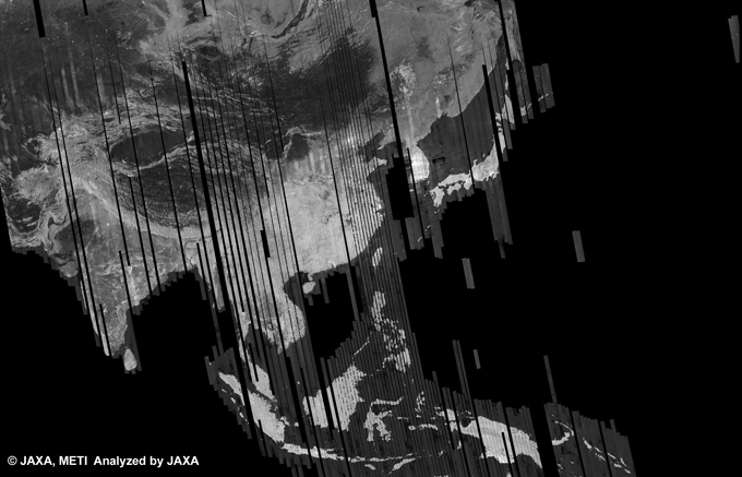 Fig. 3: The 500m Browse Mosaic of ASIA for cycle33 (Jan. 28, 2010 ~ Mar. 14, 2010).