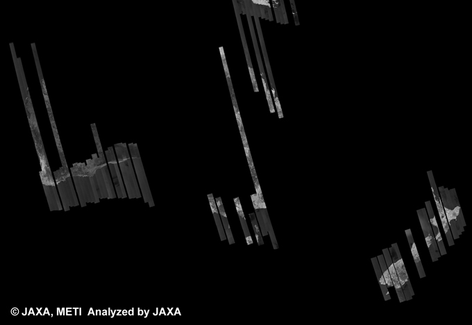 Fig. 9: PALSAR 500m Browse Mosaic (FBS/HH) of AUSTRALIA for cycle34 (Mar. 15, 2010 ~ Apr. 29, 2010).