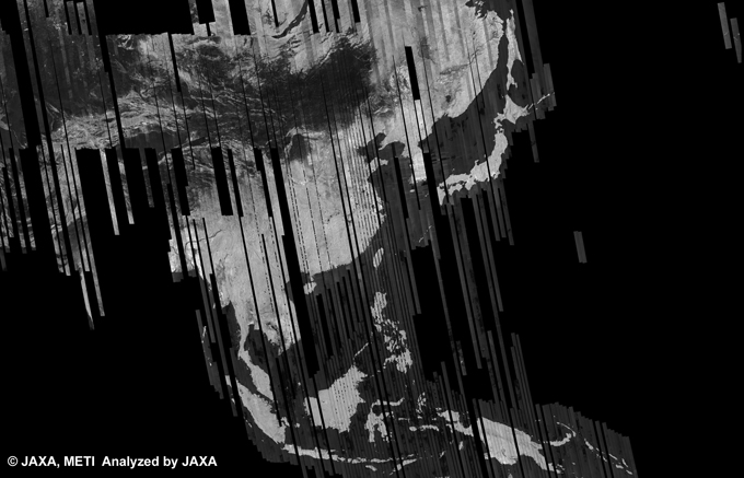Fig. 5: The 500m Browse Mosaic (FBD/HH Ascending) of ASIA for cycle38 (Sep. 15, 2010 ~ Oct. 30, 2010).