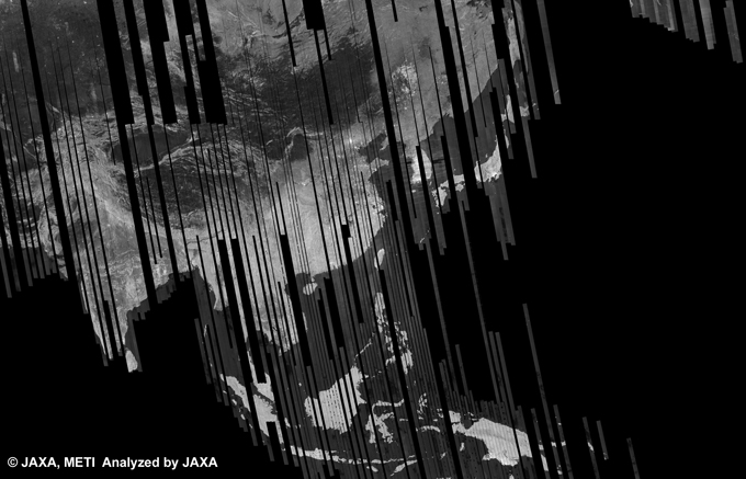 Fig. 4: The 500m Browse Mosaic (FBS/HH Ascending) of ASIA for cycle40 (Dec. 16, 2010 ~ Jan. 30, 2011).