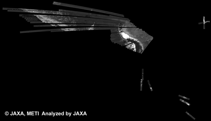 Fig. 2: PALSAR 500m Browse Mosaic (FBS/HH Ascending) of ANTARCTICA for cycle41 (Jan. 31, 2011 ~ Mar. 17, 2011).