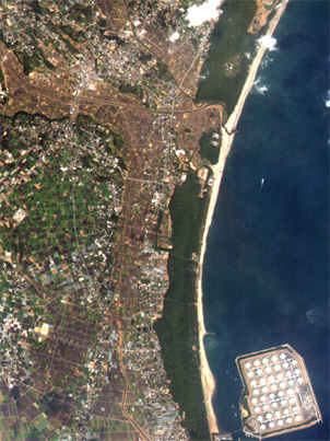 The area of Osumi Peninsula was enlarged