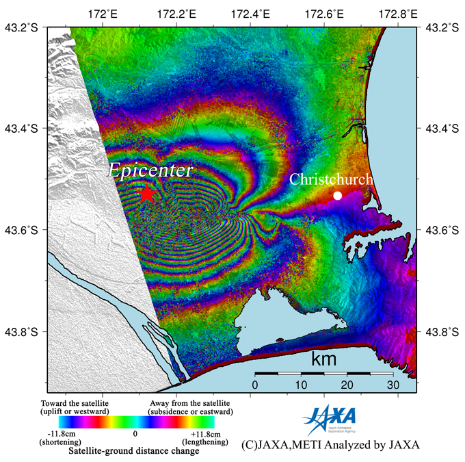 Figure 3: Enlarged interferogram enclosed by the red square in Fig. 2 (left).