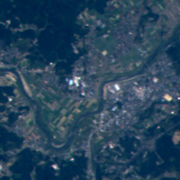 Yusui Town, Kagoshima Pref., Japan observed by AVNIR-2 on May 04, 2006.