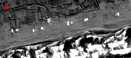 Tsunami Stricken Area in South of Java, Indonesia observed by PRISM on Jul. 04, 2006.