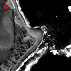 Tsunami Stricken Area in South of Java, Indonesia observed by PRISM on Jul. 04, 2006.