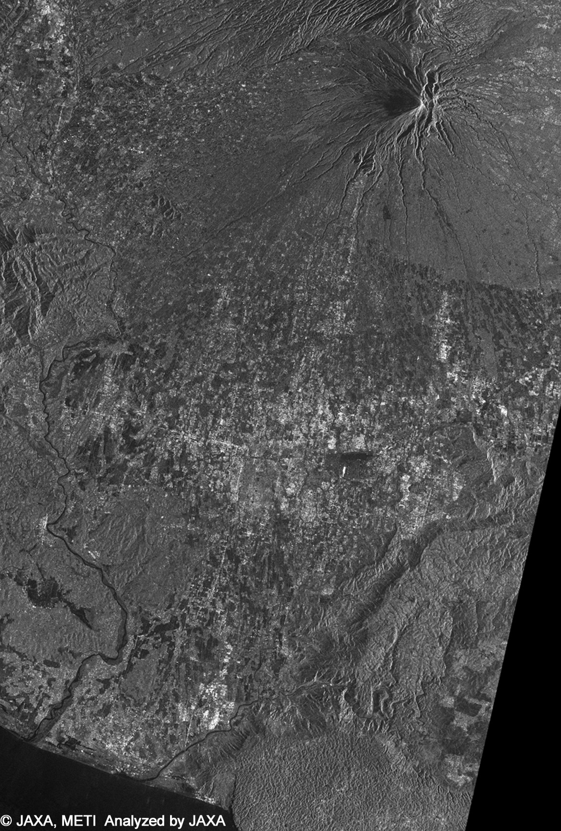 Yogyakarta observed by PALSAR.