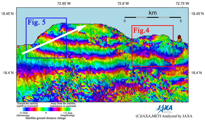 Fig. 7. Enlarged interferogram (Fig. 6 left) in same region as Figure 3.