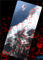 陸域観測技術衛星「だいち」搭載センサ、アブニール・ツーによる観測画像(2011年3月13日11時09分頃(日本時間))