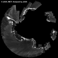 PALSAR観測による39回帰の南極500mブラウズモザイク(WB1/HH Descending)