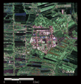 Pi-SAR-Lによって2011年11月5日に観測されたバンコク東部・ラッカバン工業地域周辺の画像