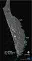 陸域観測技術衛星「だいち」(ALOS)搭載のLバンド合成開口レーダ(PALSAR；パルサー)による平成20年7月24日の岩手県沿岸域の観測画像